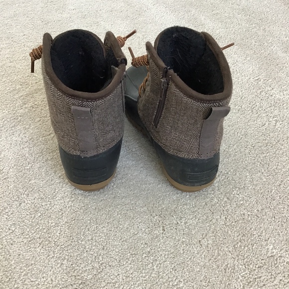 Brown herringbone winter boot - Picture 4 of 5